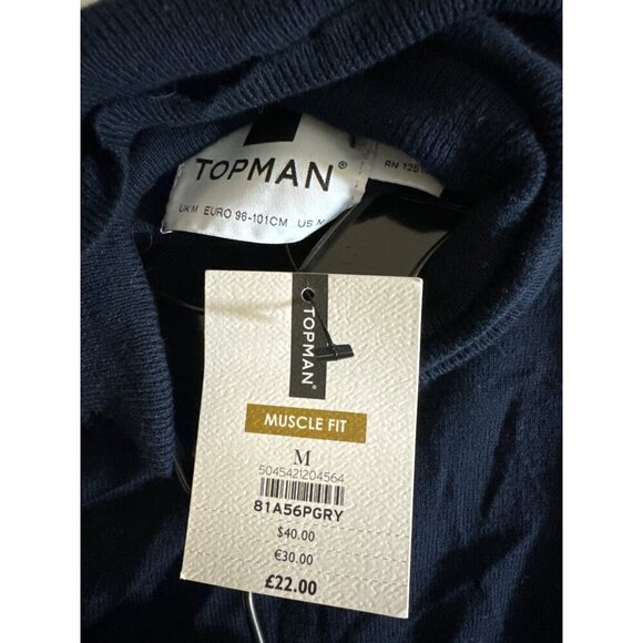 NWT Mens Topman Muscle Fit Turtleneck Sweater M - Picture 3 of 3